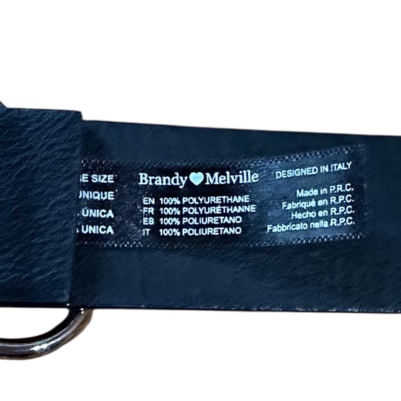 Brandy Melville Black Belt with Silver Heart Buckle - Picture 4 of 7